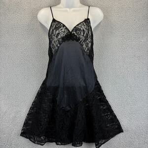90s Slip Dress Small Whimsygoth Coquette Dark Romantic Sheer Lacy Sexy Lingerie